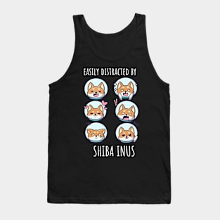 Easily distracted by Shiba Inu Tank Top